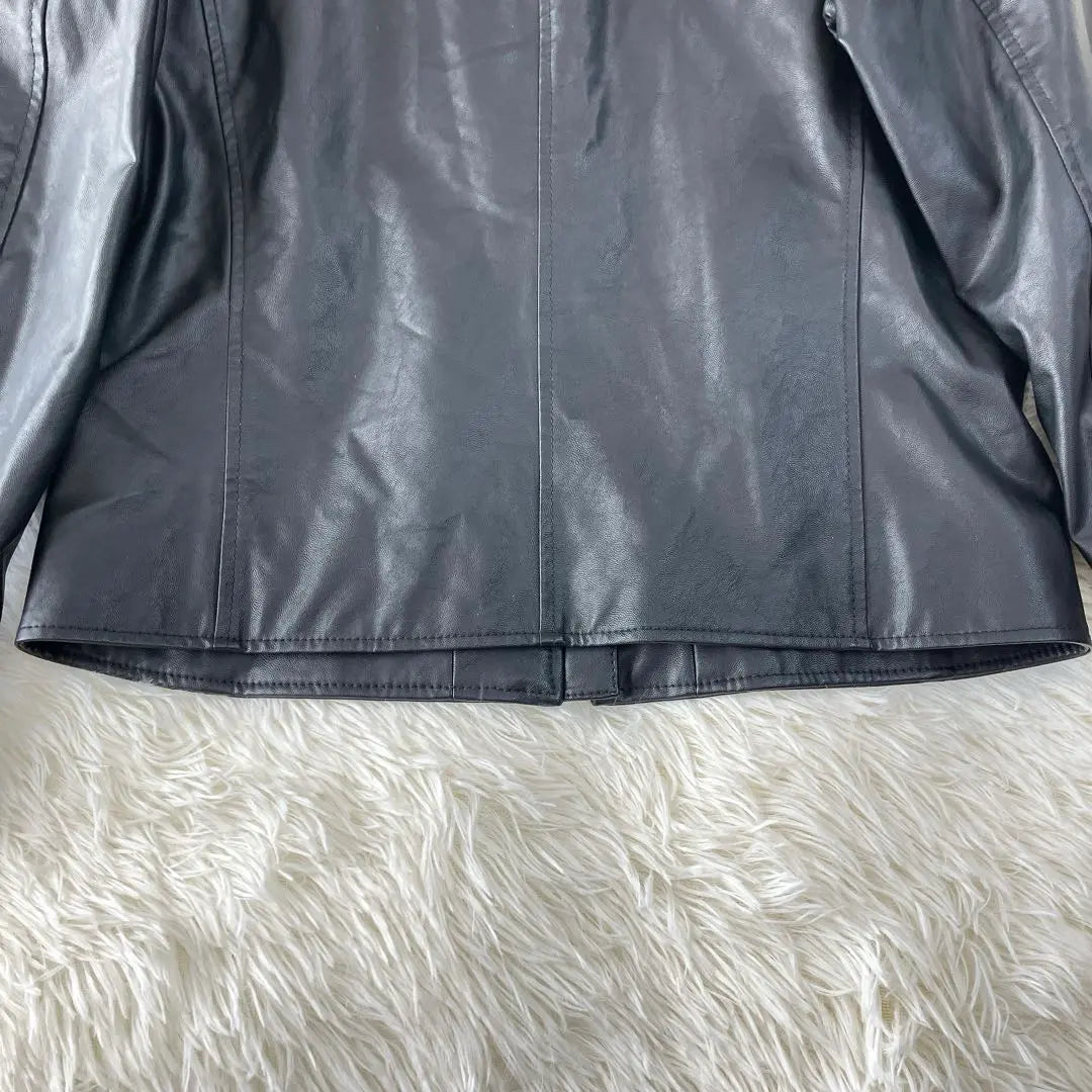 UNIQLO Single Rider Jacket Black Neo Leather Synthetic Leather M