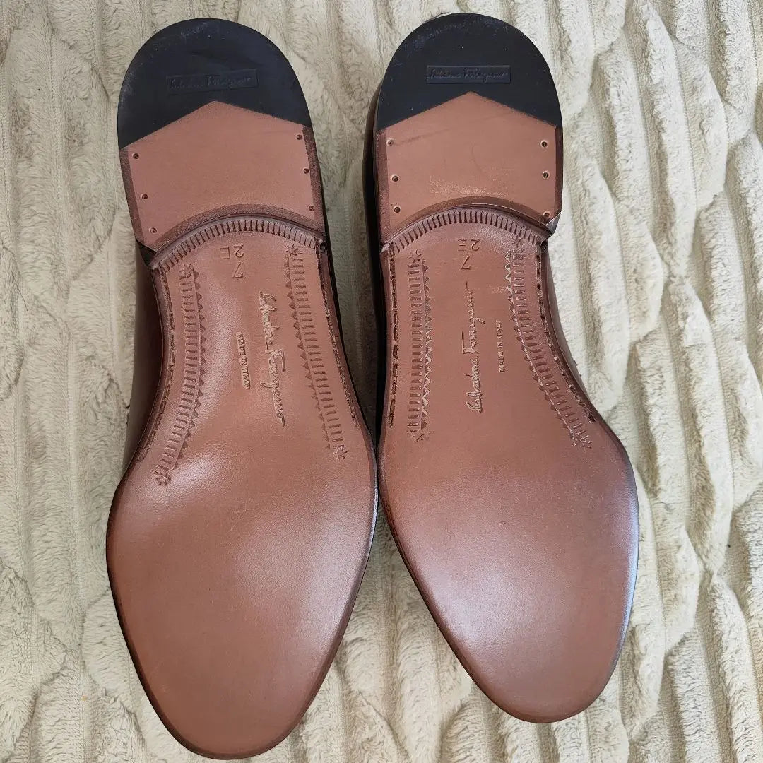 Ferragamo Loafers Leather Shoes Size 7 Straight Tip | Ferragamo　ローファー　レザーシューズ ７サイズ　ストレートチップ