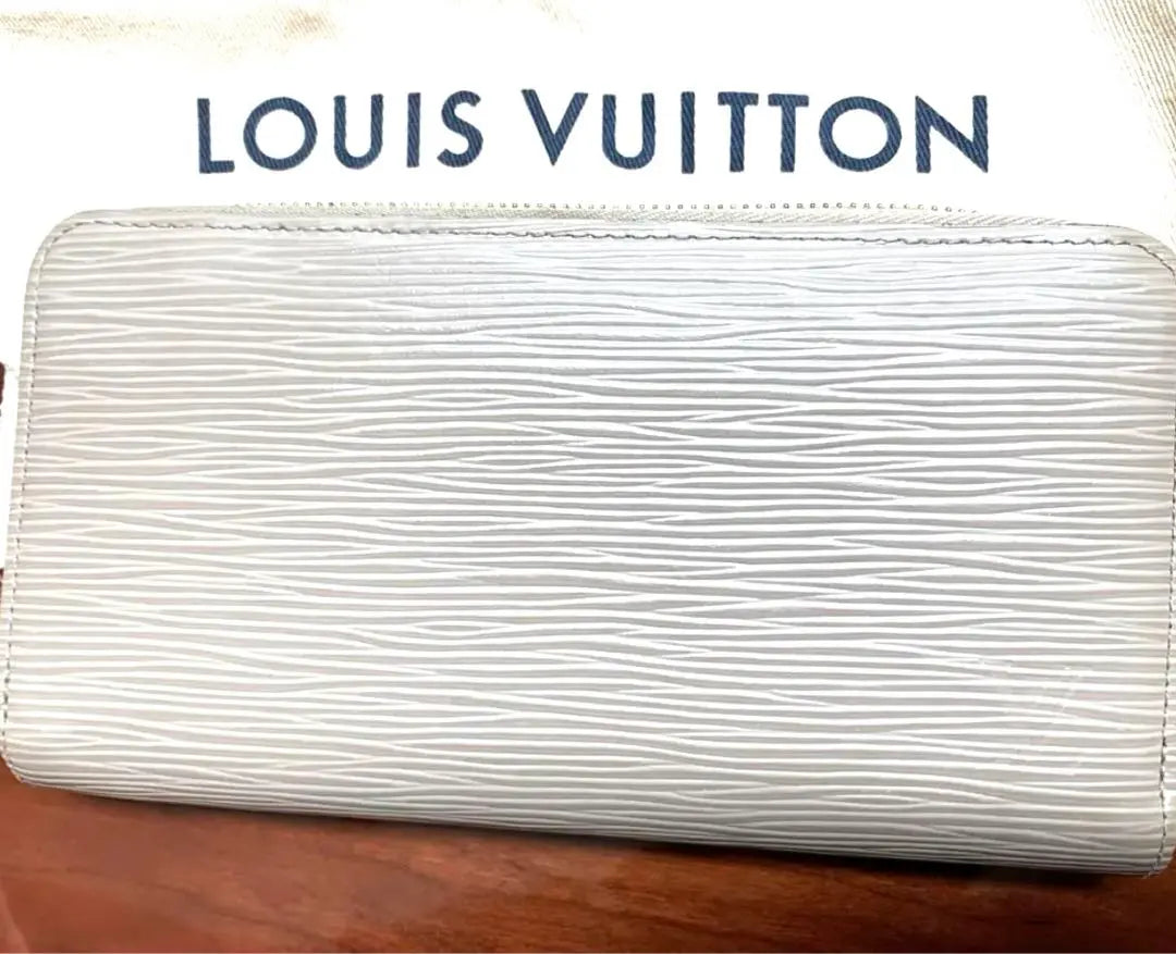 Good condition LOUIS VUITTON Louis Vuitton long wallet, gray, Epi