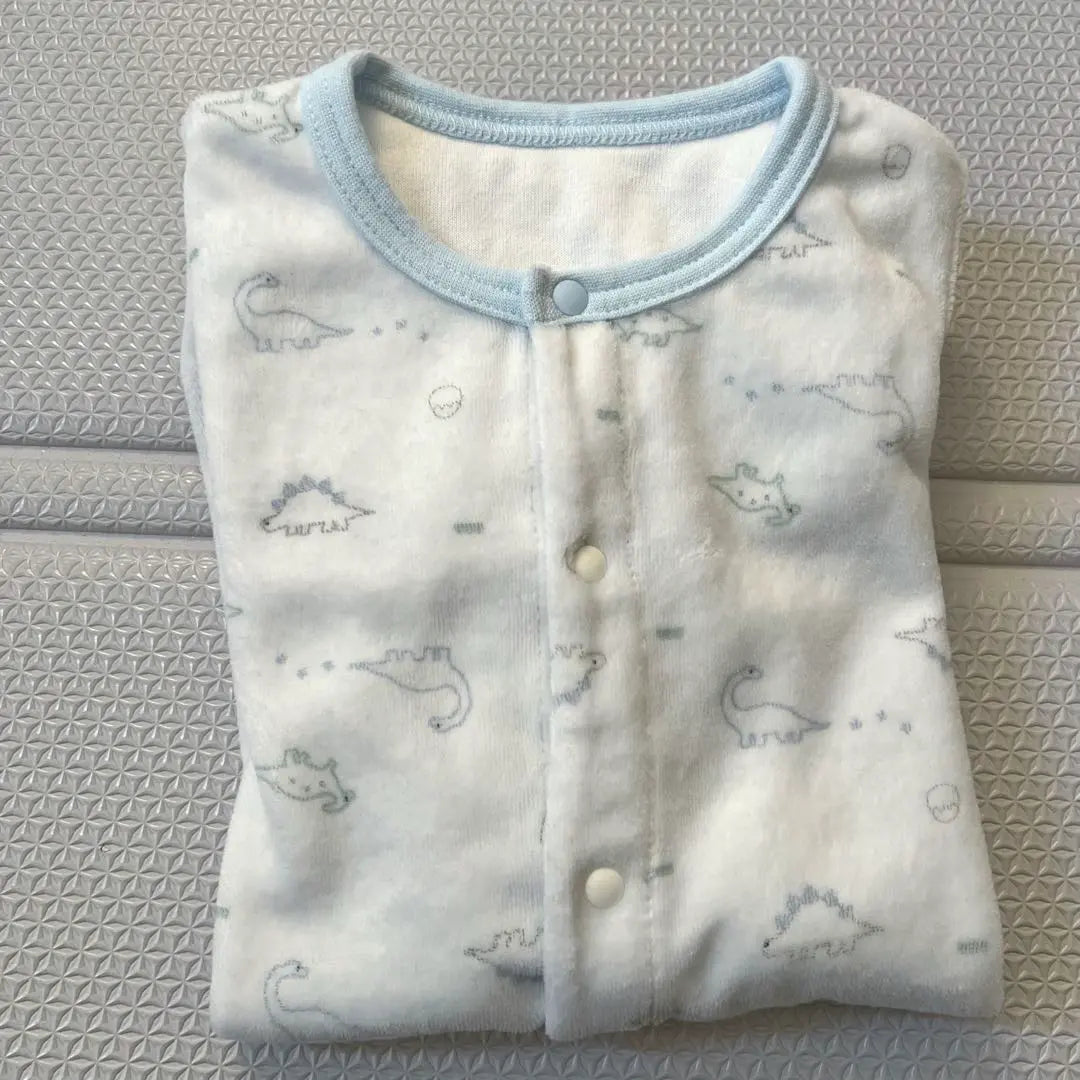 [Good condition] Dinosaur pattern romper light blue 60-70cm