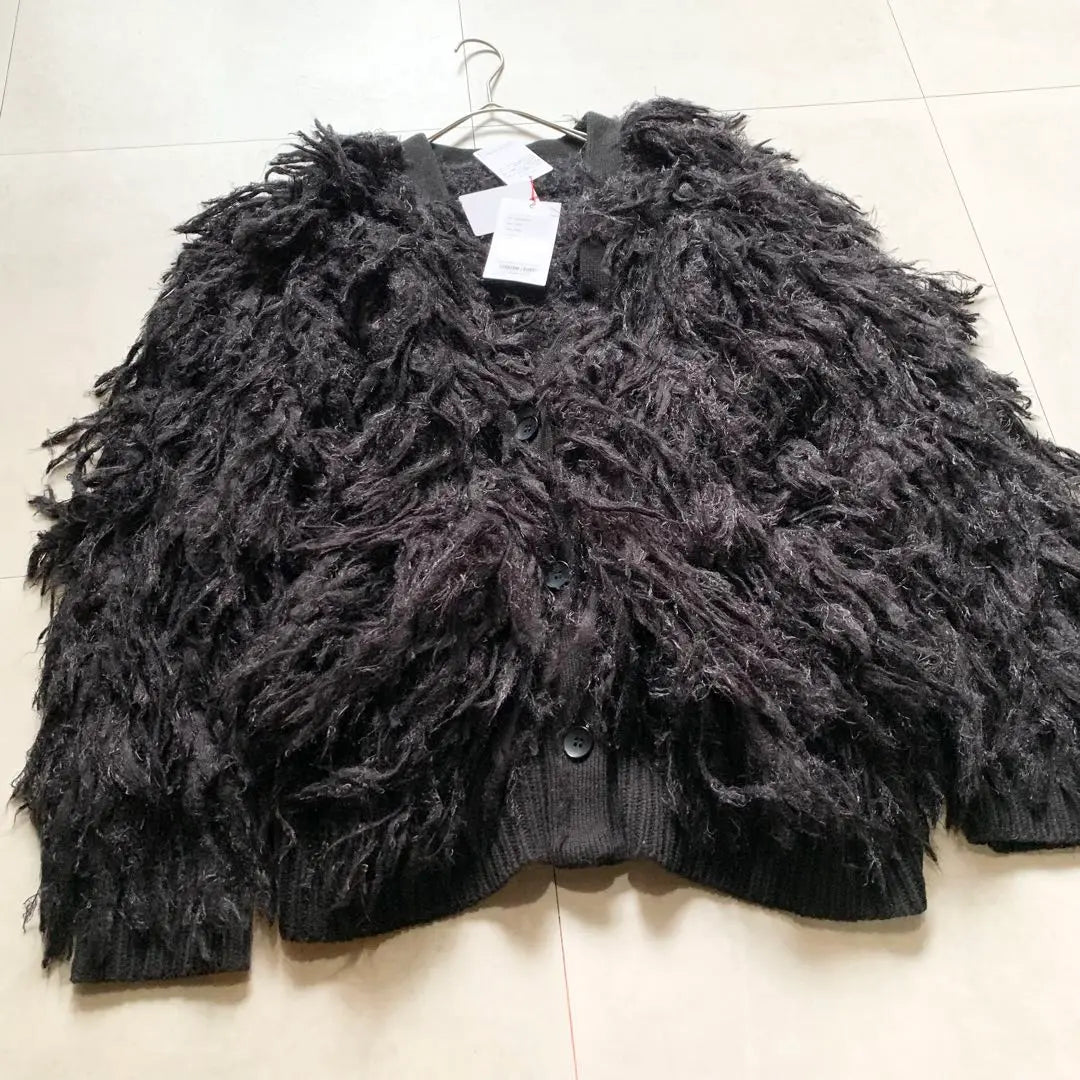 Maison Special Shaggy Cardigan Shaggy Fringe Hand