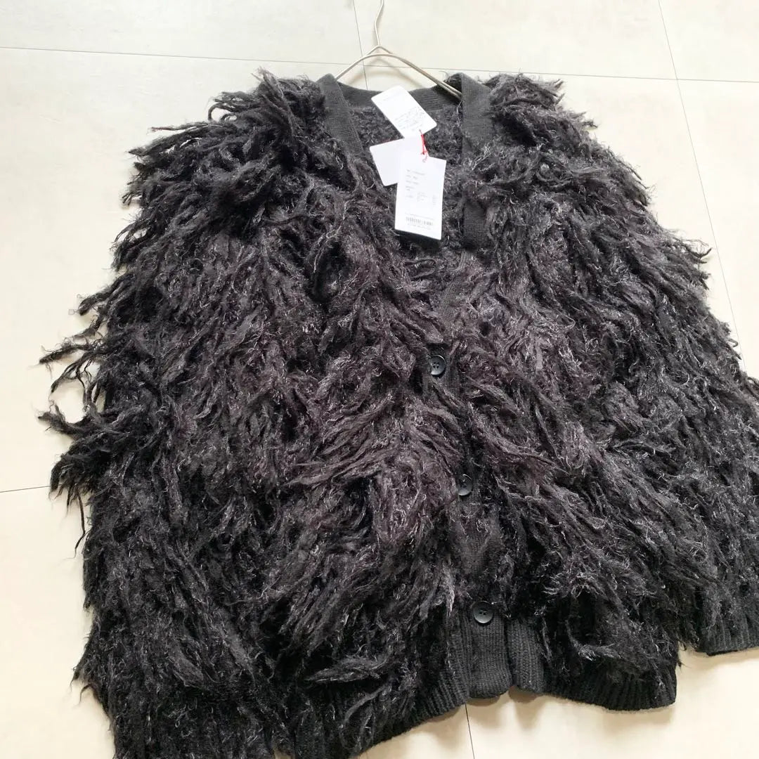 Maison Special Shaggy Cardigan Shaggy Fringe Hand