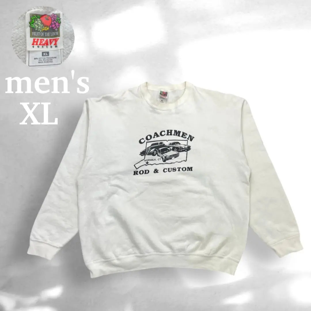 Fruit of the Room Sweatshirt 90s Box Silhouette White Men's XL