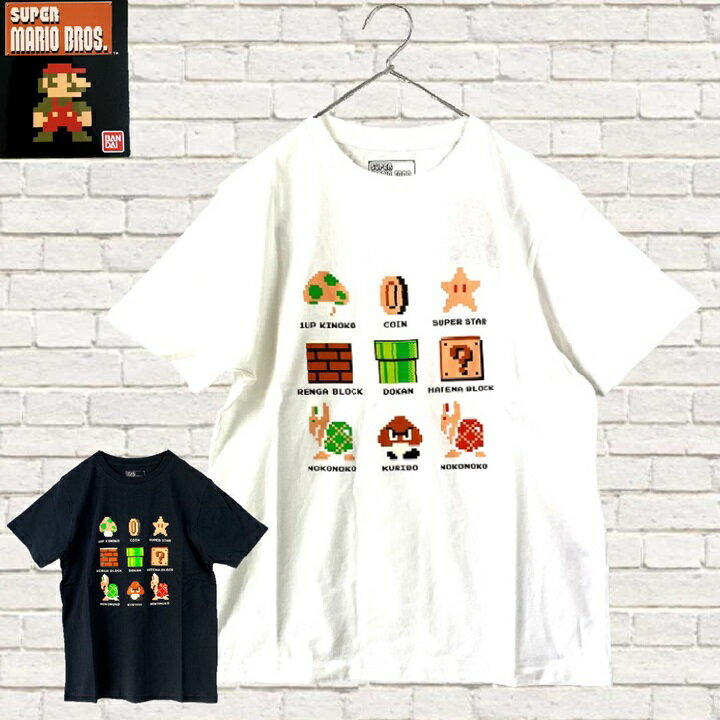 [Reabastecido 2024] [SUPER MARIO BROS] Camiseta Super Mario Bros Algodón 100% Algodón Camiseta unisex para hombre y mujer con lunares coleccionables Camiseta blanca azul marino de manga corta Super Mario SU