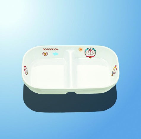 Melamine Square Double Divider Plate Small 170X107mm H32mm Doraemon [J31DO] Marukei Commercial Use Children Children Melamine Tableware Plastic Divider Plate School Lunch D8