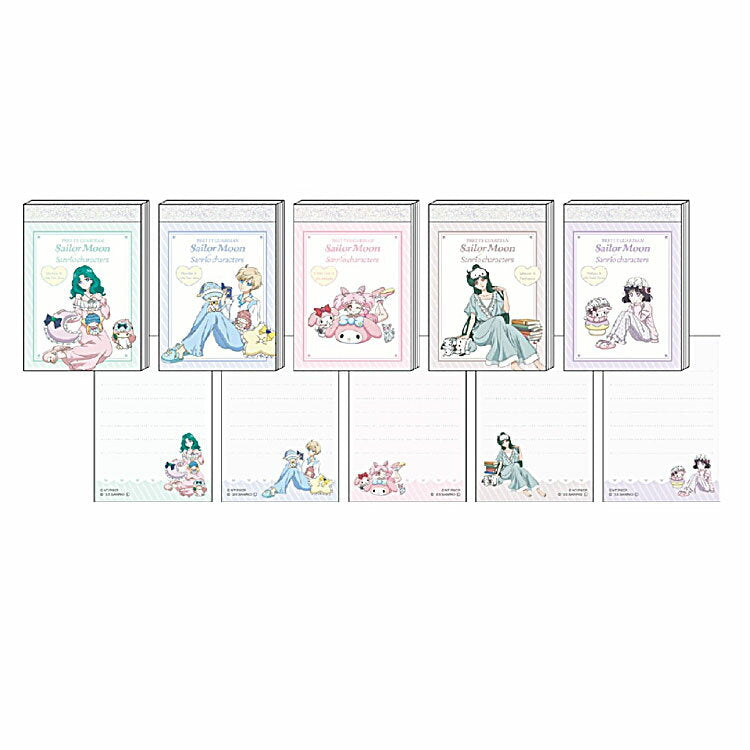 Sailor Moon x Sanrio Characters Memo Mini Set B 720302 My Melo My Sweet Piano Little Twin Stars Kikirara Pochakko