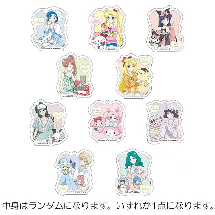 [The contents are random] Sailor Moon and Sanrio Characters Acrylic Clip Collection 720517 Hello Kitty My Melo Kuromi Cinnamoroll My Sweet Piano Pudding Re