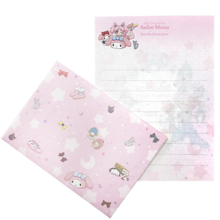 Sailor Moon x Sanrio Characters Mini Letter Set B 720326 My Melo My Sweet Piano Little Twin Stars Kikirara Pochakko