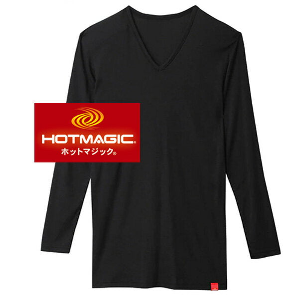 ★Shipping included★Gunze [HOTMAGIC] V-neck long T-shirt: MH1909H [Mail delivery! Date and time cannot be specified! Cash on delivery not available! Gift wrapping is not possible! 】【smtb-kd】【Moisture absorption and heat generation, warm innerwear