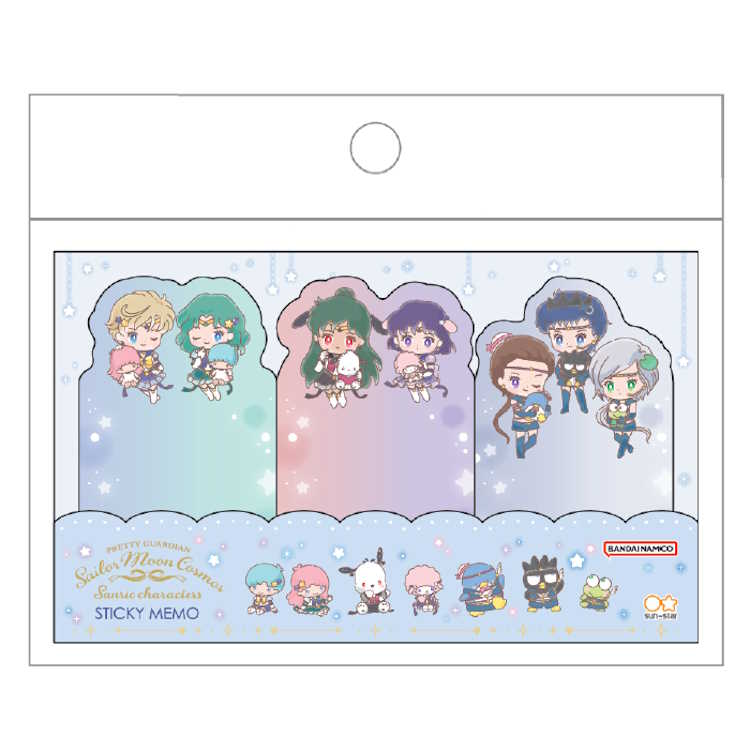 Sailor Moon x Sanrio Die-cut sticky note B Movie version Sailor Moon Cosmos Sticky note Fusen Sticky note Message Memo Sailor Moon Cosmos & Sanrio Character