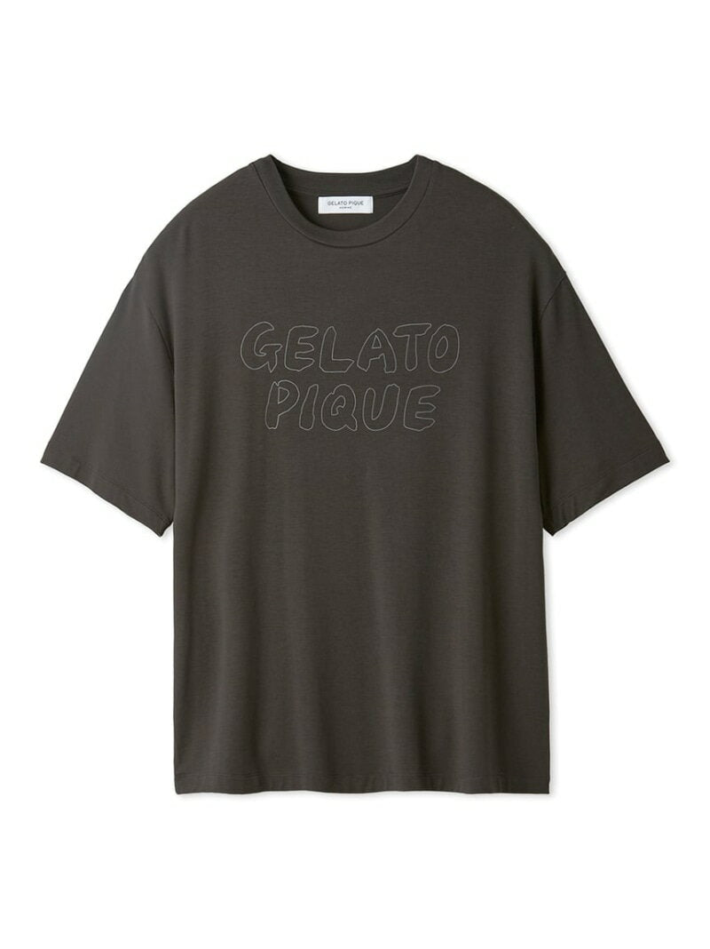 [SALE/30% OFF] [HOMME] Rayon logo T-shirt gelato pique Gelato Pique Tops Cut and sew T-shirt White Gray [RBA_E] [Pre-order] * [Free shipping] [Rakuten Fashion]