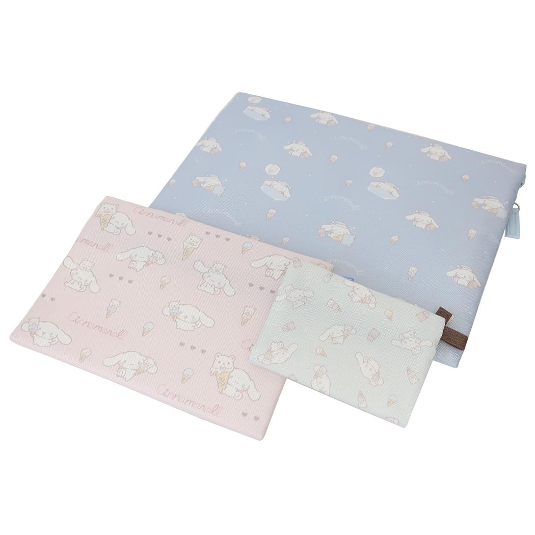 Cinnamoroll flat pouch large medium and small set of 3 pouches, flat pouch, Sanrio Marimo Craft travel pouch, accessory case, character goods, mail order, Cinema collection