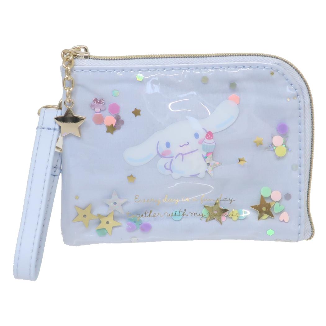 Cinnamoroll Coin Purse & Pass Case Daily Pouch with Reel Shaka Shaka Sanrio Marimo Craft Pass Case Coin Case IC Card Case Character Goods Mail-Card Can be sent Cinema Collectible