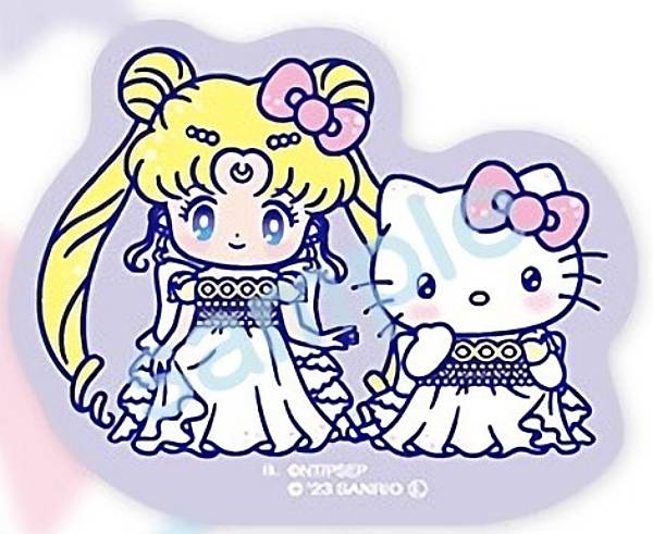 [Princess Serenity x Hello Kitty] Sailor Moon Eternal x Sanrio Characters Die-cut sticker set *Only one sticker