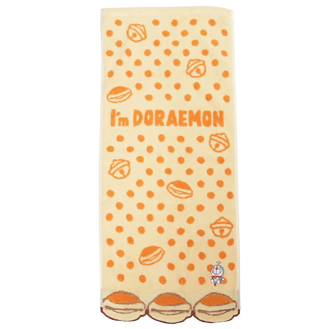 Doraemon Face Towel Jacquard Long Towel Flying Dorayaki Sanrio Marushin Gifts Miscellaneous Items Anime Character Goods Mail Order Available for Mail Delivery Cinema Collection