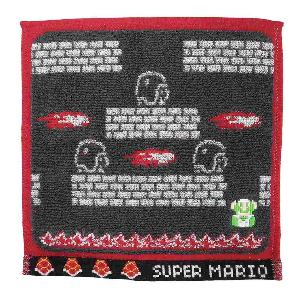 Super Mario Mini Towel Jacquard Handkerchief Towel Bowser Castle Stage Nintendo Marushin Gift Character Goods Mail-Can be Cinema Collection