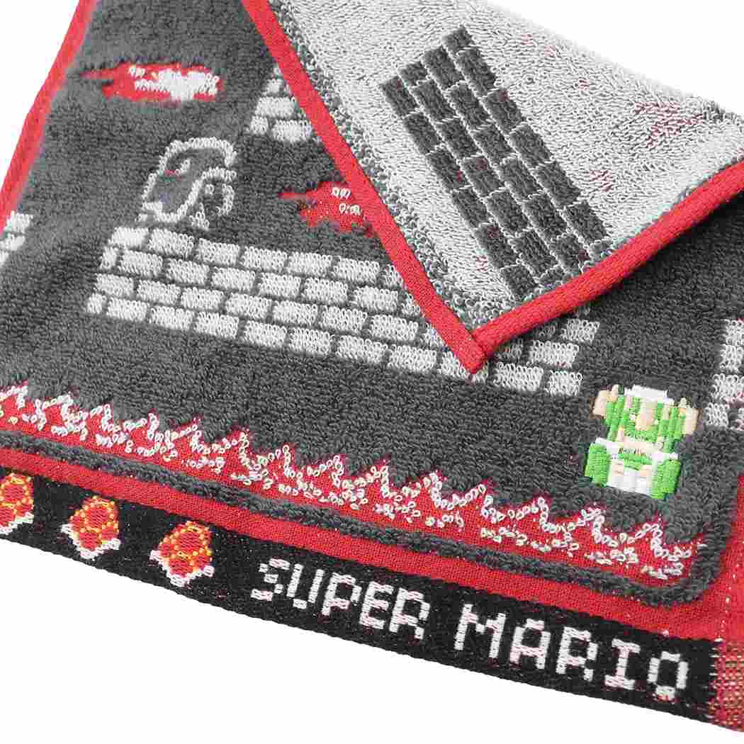 Super Mario Mini Towel Jacquard Handkerchief Towel Bowser Castle Stage Nintendo Marushin Gift Character Goods Mail-Can be Cinema Collection