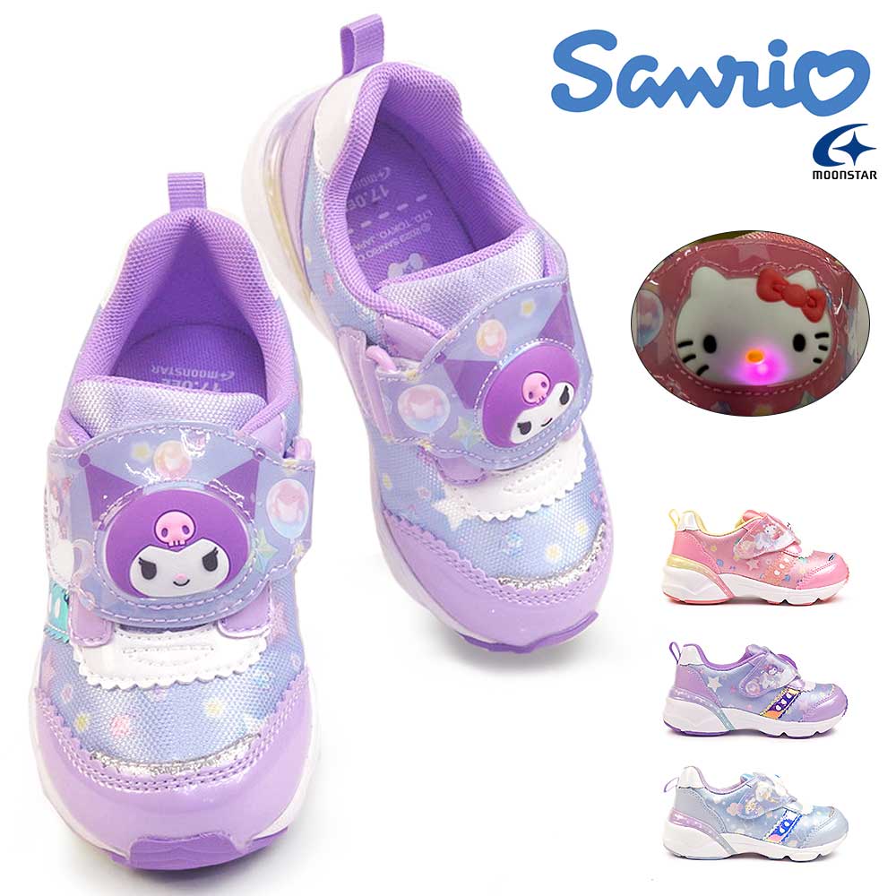 [Discount coupon until 1:59 on 3/11] Sanrio Sanrio Shining Shoes SA C030 Sneakers Magic Lightweight Antibacterial and Odor-resistant Moon Star Hello Kitty Kuromi Cinnamoroll