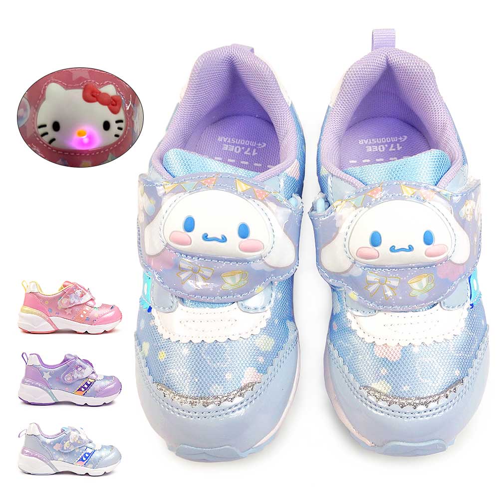 [Discount coupon until 1:59 on 3/11] Sanrio Sanrio Shining Shoes SA C030 Sneakers Magic Lightweight Antibacterial and Odor-resistant Moon Star Hello Kitty Kuromi Cinnamoroll