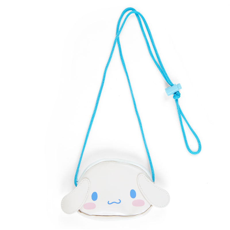 Cinnamoroll face-shaped coin case with rope