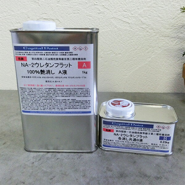 NA-2 Urethane Flat 1.25kg set (1kg A liquid, 0.25kg B liquid) Acrylic/Weatherability/Clearance/Capital Paint