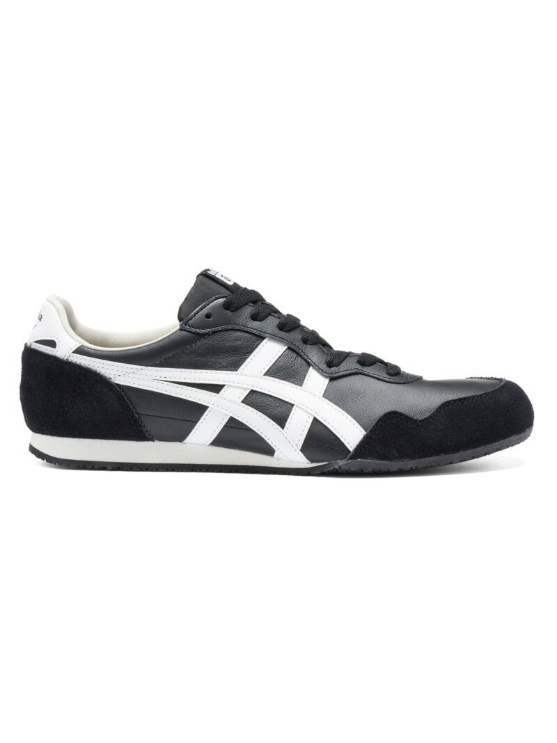 (U) [Official Shop] SERRANO Onitsuka Tiger Shoes and Shoes Sneakers Black White [Free Shipping] [Rakuten Fashion]