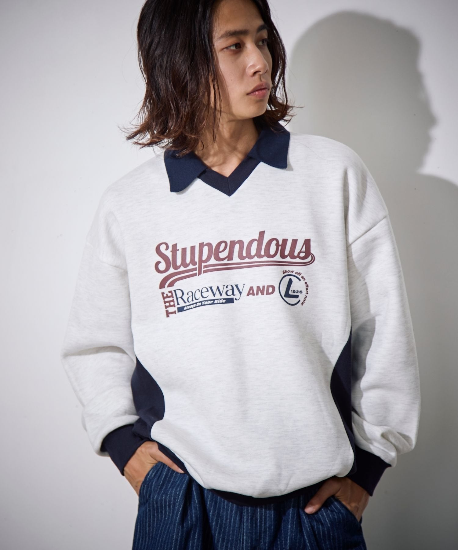 [REBAJAS/52% DE DESCUENTO] PAGEBOYLIM [PBLIM] Sudadera ligera Camisa de juego Page Boy Tops Sudaderas y sudaderas Azul marino Marrón