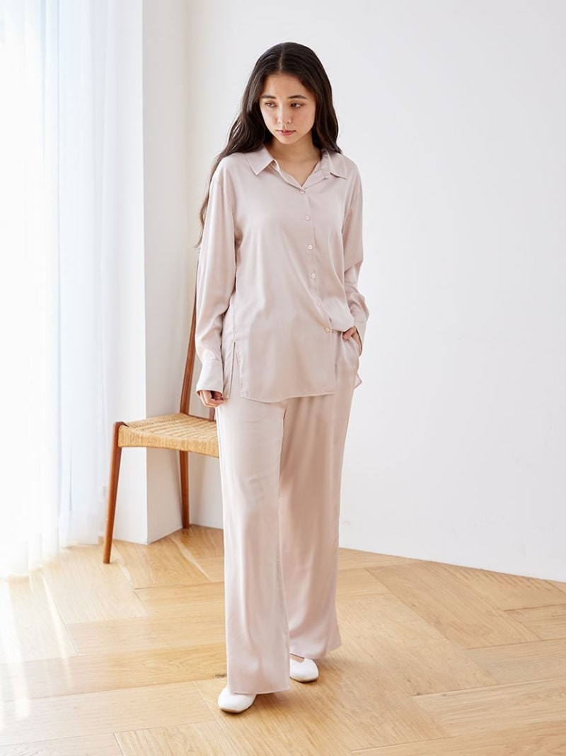 [SALE/30% OFF] Satin Long Pants gelato pique Gelato Pique Innerwear/Roomwear Other Innerwear/Roomwear Pink Navy [RBA_E] [Free Shipping] [Rakuten Fashion]