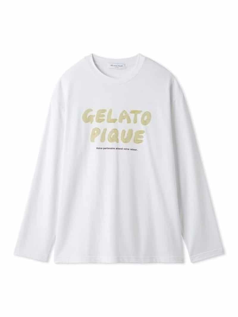 [SALE/30% OFF] [HOMME] GELATO PIQUE One-point long-sleeved T-shirt gelato pique Tops Cut and sew T-shirt White [RBA_E] [Free shipping] [Rakuten Fashion]