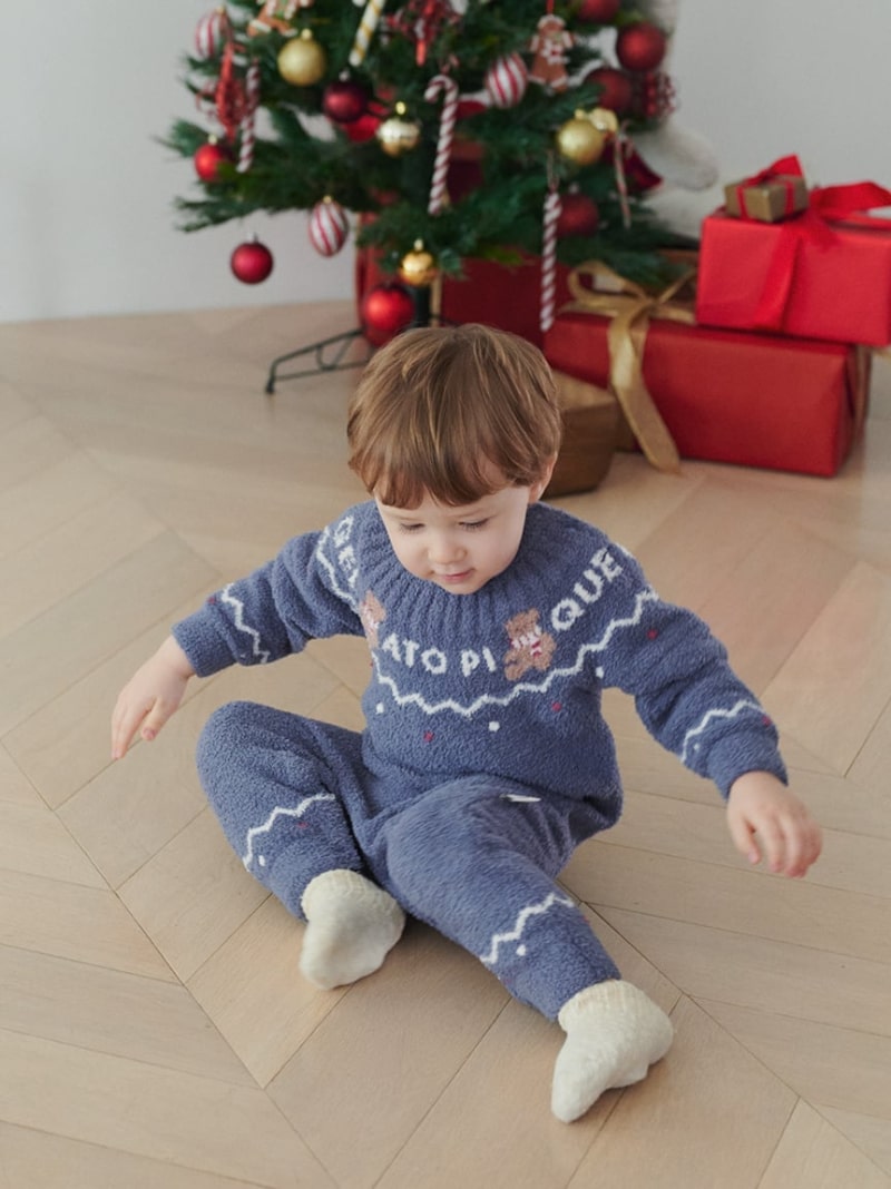 [SALE/30% OFF] [Sales only] [HOLIDAY] [BABY] Nordic Romper gelato pique Maternity wear/baby products Romper/coverall Navy White [RBA_E] [�