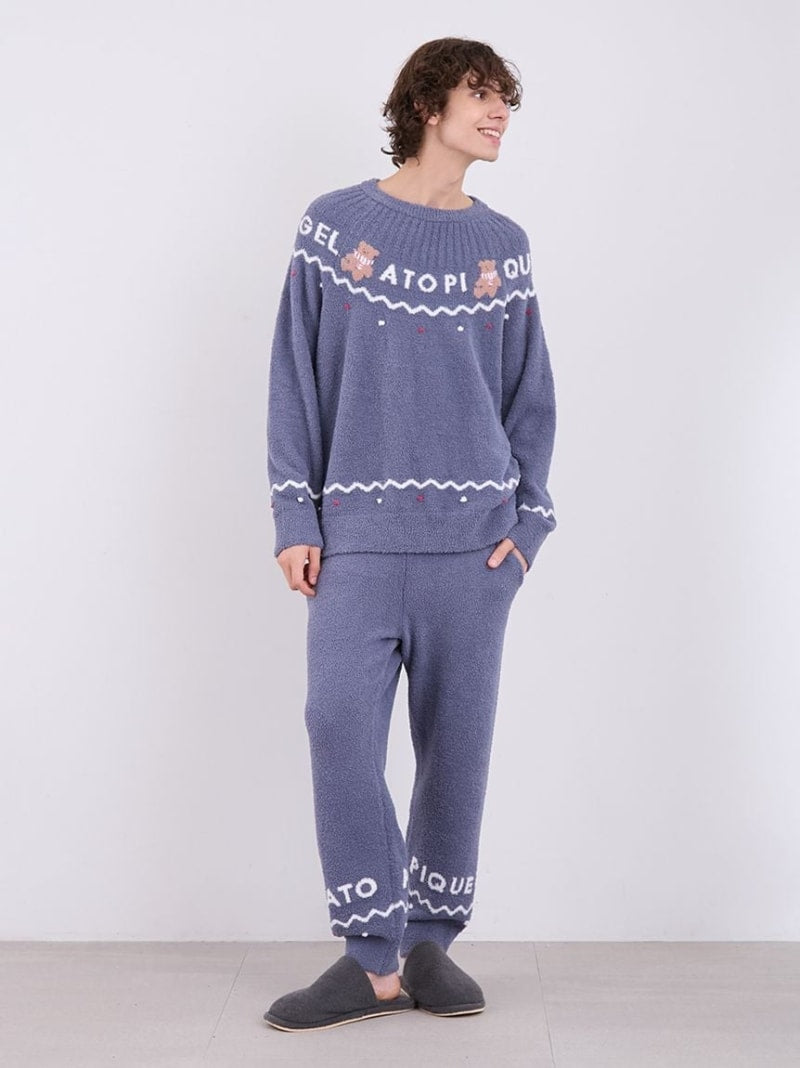 [SALE/30% OFF] [HOLIDAY] [HOMME] Nordic pullover gelato pique gelato pique top sweatshirt/sweater navy [RBA_E] [Free shipping] [Rakuten Fashion]