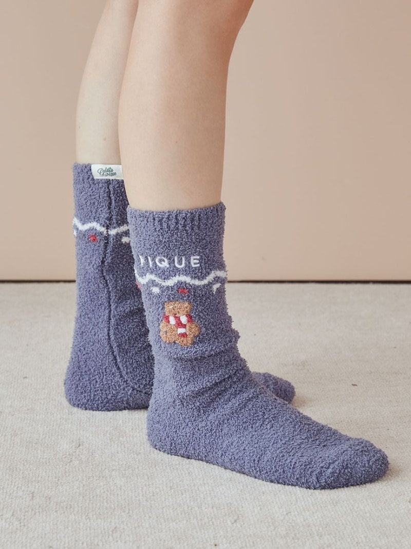 [SALE/30% OFF] [HOLIDAY] Sagara BEAR Socks gelato pique Gelato Pique Innerwear/Roomwear Other Innerwear/Roomwear Navy White [RBA_E] [Rakuten Fashion]