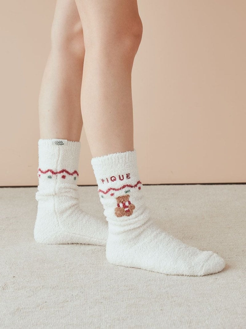 [SALE/30% OFF] [HOLIDAY] Sagara BEAR Socks gelato pique Gelato Pique Innerwear/Roomwear Other Innerwear/Roomwear Navy White [RBA_E] [Rakuten Fashion]