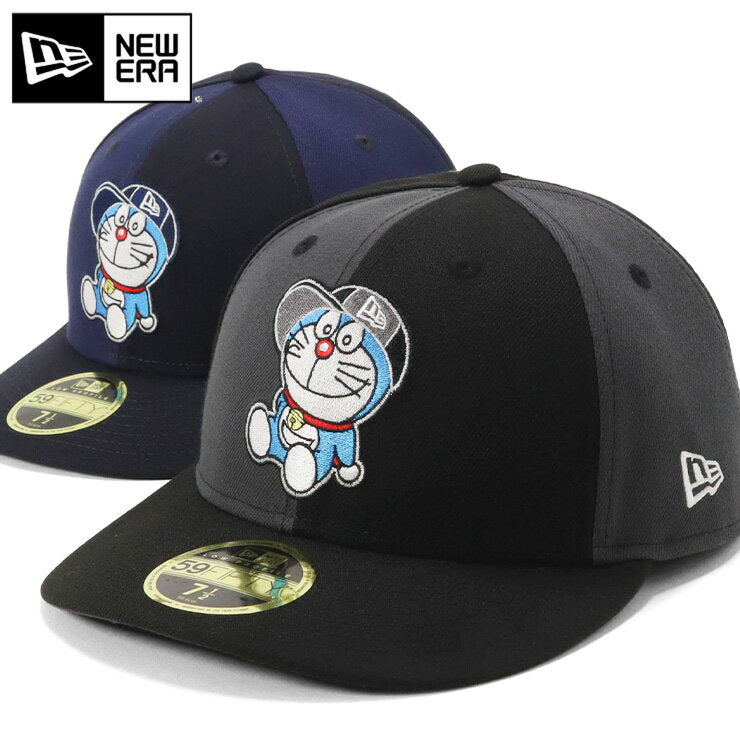 [10% OFF with coupon] Only available on March 25th! New Era Cap NEW ERA CAP 59FIFTY LP Baseball Cap Men's Women's Hat Collaboration Doraemon Goods Black Brand Stylish Cool Popular