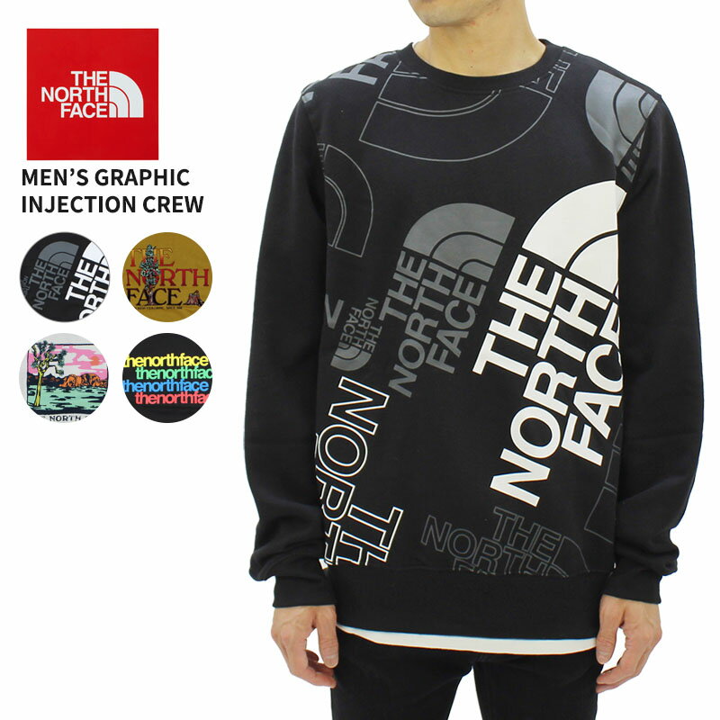 THE NORTH FACE Mens Graphic Injection Crew Crew Neck Sweatshirt Men's nf0a7uo6