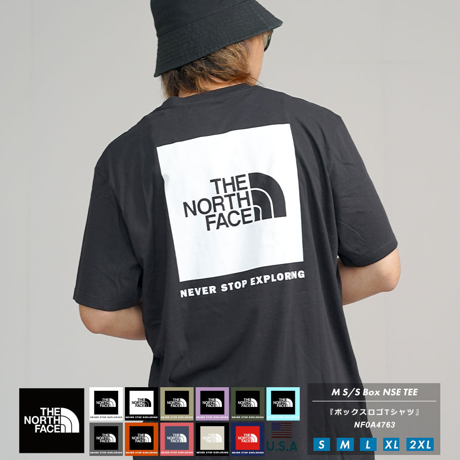 [Mail delivery available] THE NORTH FACE The North Face T-shirt for men, large size, short sleeves, half t, logo t, back print, REDBOX TEE, red box, print, B-style, street fashion, S M L XL 2XL LL 3L NF0A