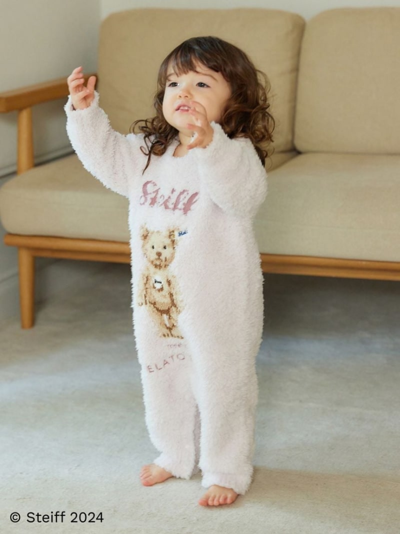 [SALE/30% OFF] [Steiff] [BABY] Gelato James Jacquard Romper gelato pique Maternity wear/baby products Romper/coverall Blue White Pink [RBA_E] [�