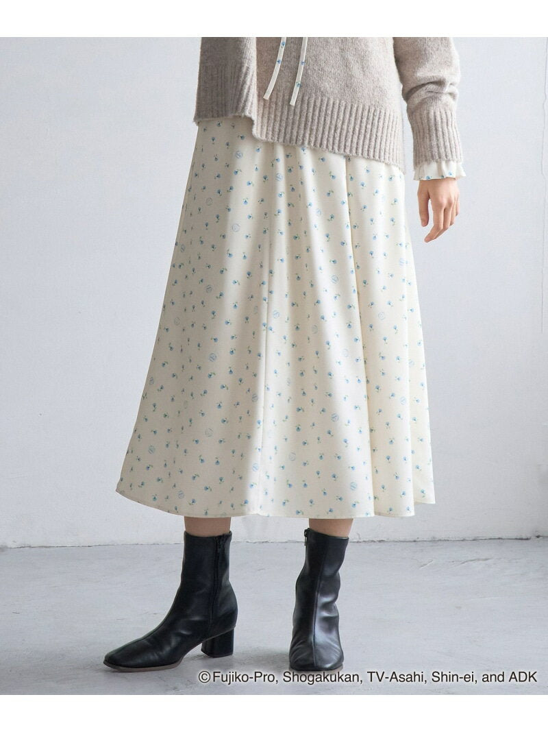 [SALE/24% OFF] [Doraemon Collection] Floral Skirt/Link Coordination ROPE' PICNIC Skirt Other Skirts Black White [RBA_E] [Free Shipping] [Rakuten Fashion]