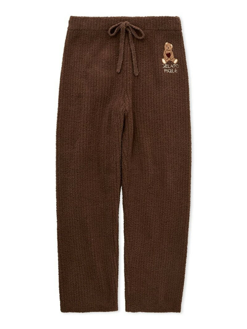 [HOMME] Baby Moco Bear Embroidered Ribbed Long Pants gelato pique Gelato Pique Pants Other Pants Red [Free Shipping] [Rakuten Fashion]