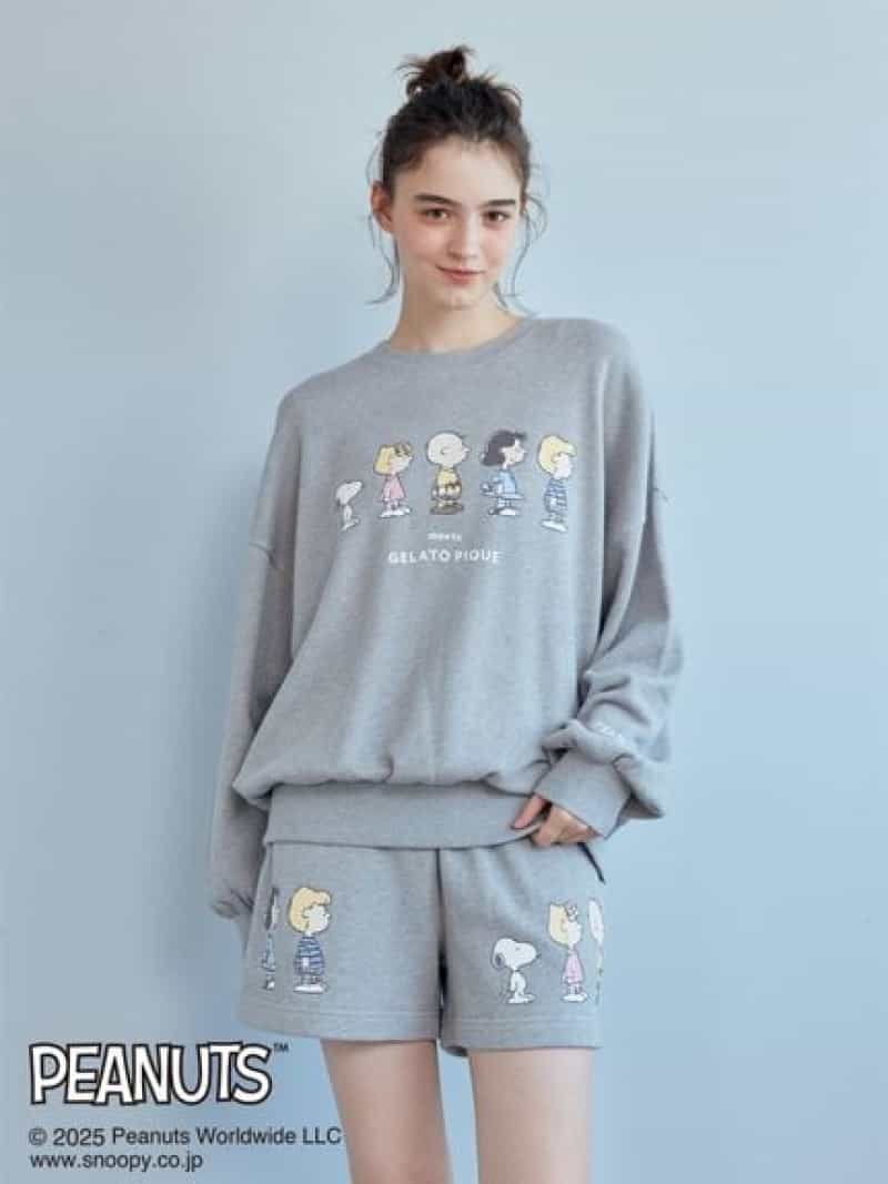 [PEANUTS] [ONLINE exclusive colors available] Fleece pullover gelato pique Innerwear/Roomwear Other Innerwear/Roomwear Pink Gray White [Free Shipping] [Rakuten Fashion]