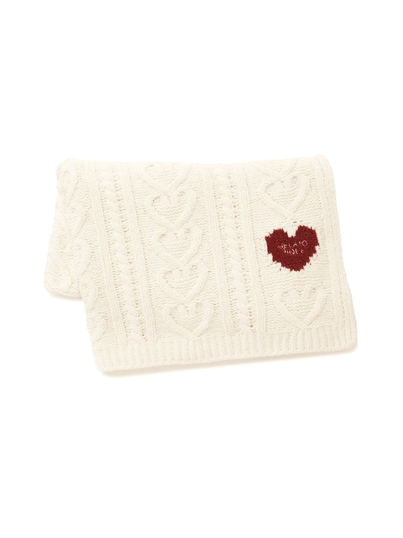 Heart Alan Blanket gelato pique Interior and Household Goods Blanket/Knee Blanket White Red [Free Shipping] [Rakuten Fashion]