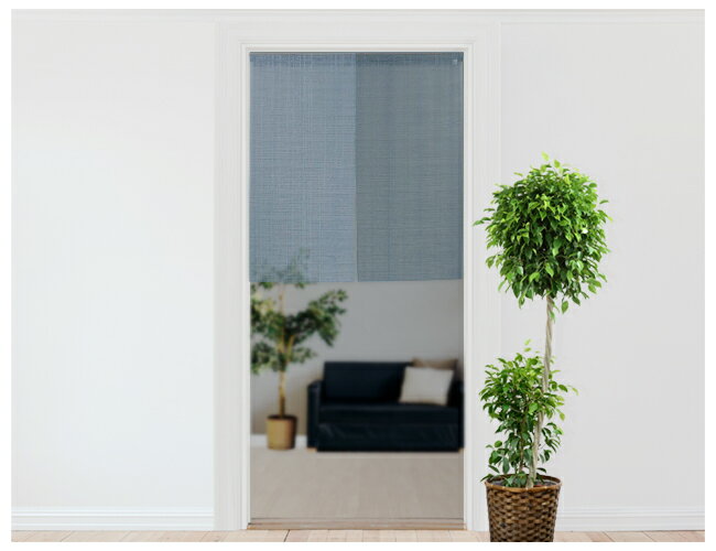 Noren, stylish, curtain, partition, privacy, plain, muji, simple, unusual knitted lace, lace noren, two-tone, Marimo, 85 x 90cm, made in Japan