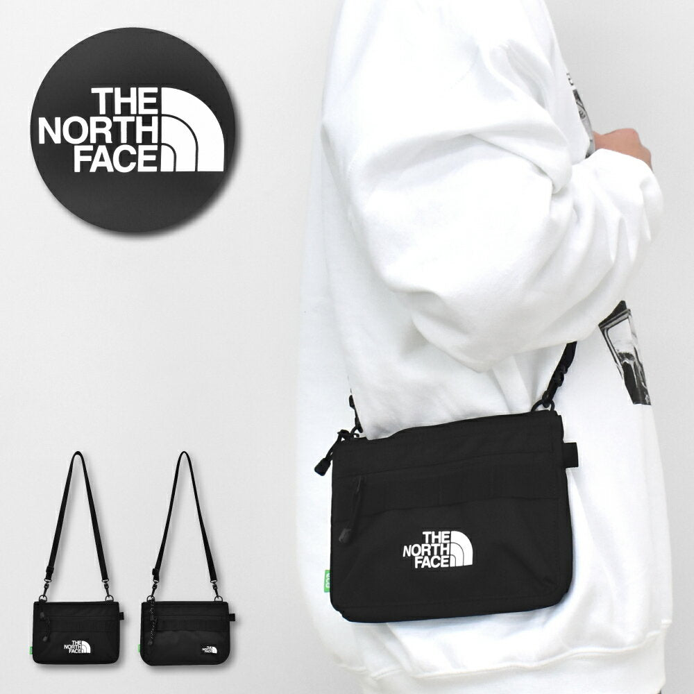 The North Face North Face Sacoche Bolso de hombro Mini Bolso Logotipo Negro Sustentabilidad Eco Cinturón de hombro Adulto Mujer Hombre Mujer Hombre Unisex Estudiante universitario Estudiante de secundaria