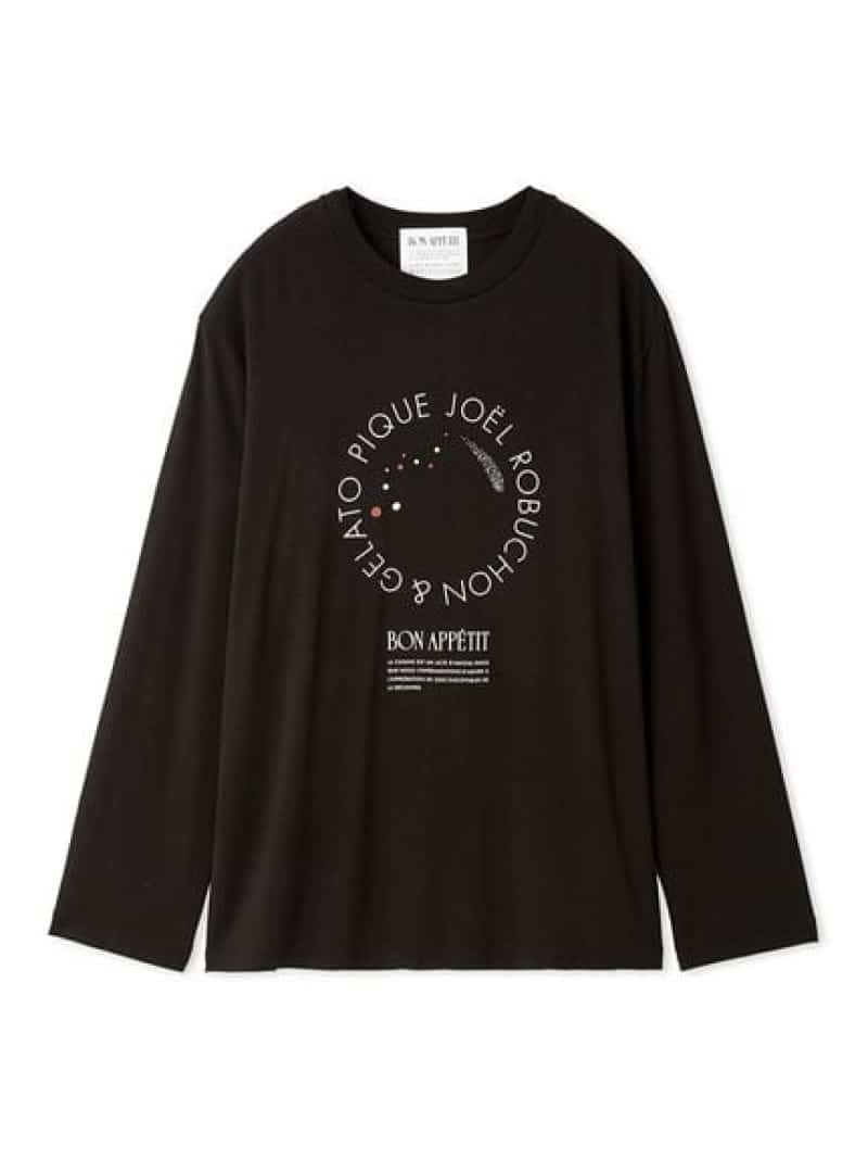 [JOEL ROBUCHON] [HOMME] One-point long-sleeved gelato pique gelato pique tops cut and sew T-shirt black [Free shipping] [Rakuten Fashion]