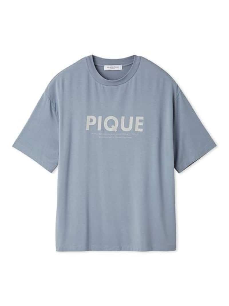 [HOMME] Cool contact rayon pique logo T-shirt gelato pique gelato pique top cut and sew T-shirt [Free shipping] [Rakuten Fashion]