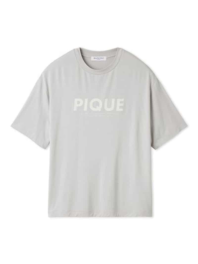 [HOMME] Cool contact rayon pique logo T-shirt gelato pique gelato pique top cut and sew T-shirt [Free shipping] [Rakuten Fashion]