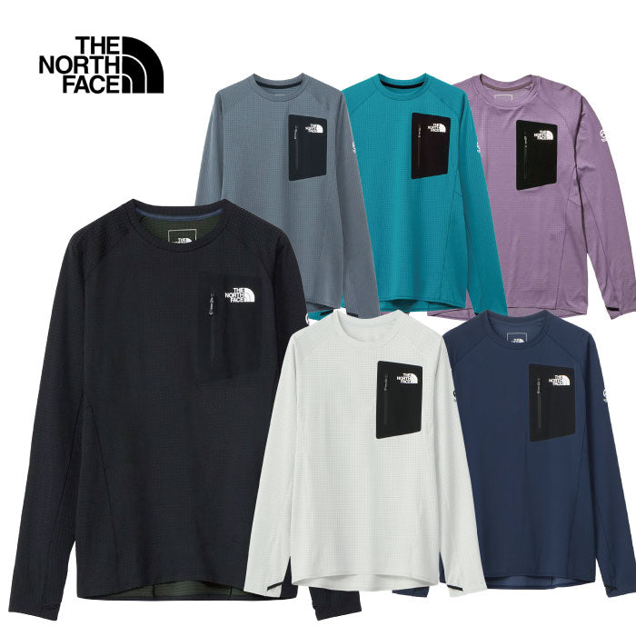 [Mail delivery available] The North Face 2024 Fall/Winter Expedition Dry Dot Crew (Unisex) NT12123 Expedition Dry Dot Crew Dailywear Long Sleeve Sweat-absorbing Quick Drying Water-absorbing Running Walking Casual