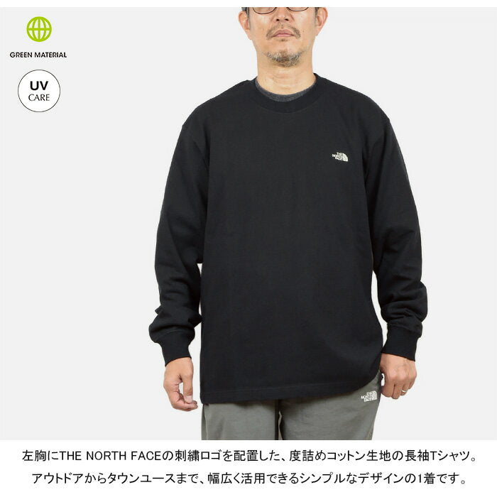 [VENTA] THE NORTH FACE NT32443 L/S NUPTSE COTTON TEE Camiseta de algodón Nupshi de manga larga Camiseta larga Camiseta gruesa Protección total contra rayos UV Camisetas de manga larga Para exteriores Para hombres y mujeres