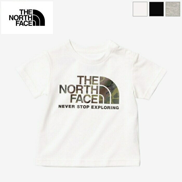 [OFERTA DE VERANO 20 % DE DESCUENTO] THE NORTH FACE Camiseta de manga corta con logotipo de camuflaje para bebé Camiseta de manga corta BS/S Camiseta con logotipo de camuflaje NTB32359 Distribuidor oficial japonés Producto