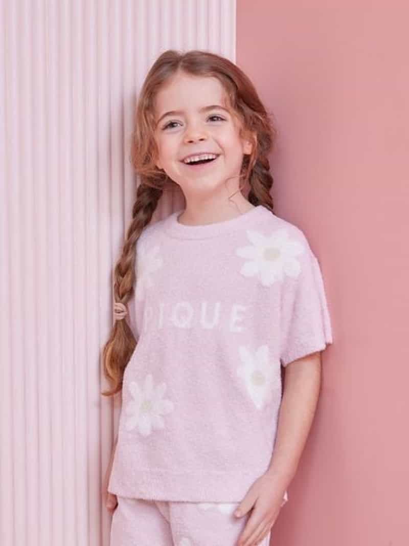 [Limited Colors Available] [KIDS] Smooth Daisy Jacquard Pullover gelato pique gelato pique top knit pink [Free Shipping] [Rakuten Fashion]